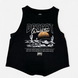 Social Culture Desert World Tour Ribbed Tank | XS